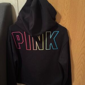 Pink Victoria Secret Crop Hoodie